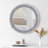 Amla 47" Mirrored Console Table With Round Mirror