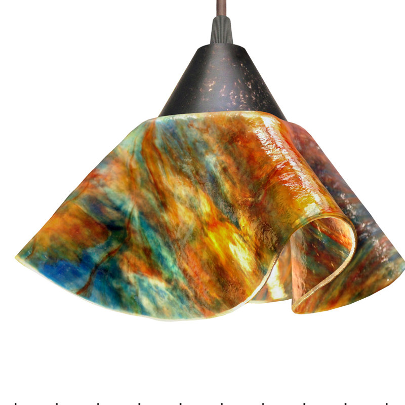 Amergin 1 - Light Unique/Statement Pendant, Black, Daylily, Small