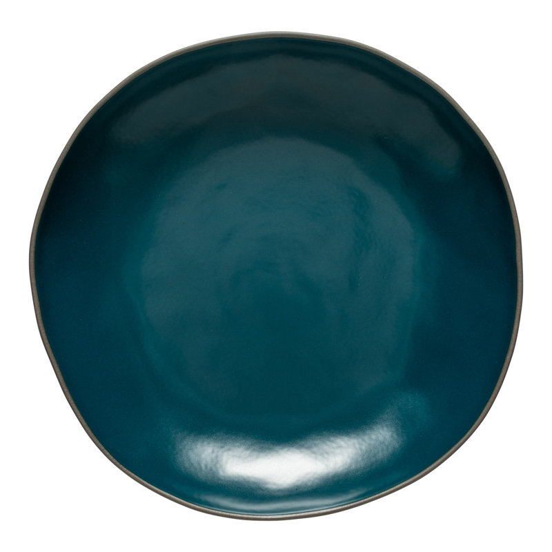 Stacked Organic Stoneware Serving Bowl, Deep Sea