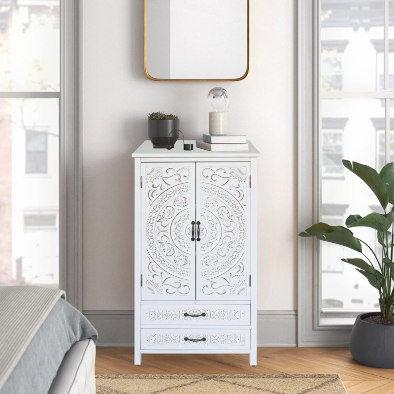 Armoire de rangement blanche 27 po