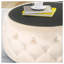 Repose-pieds beige avec rangement en velours