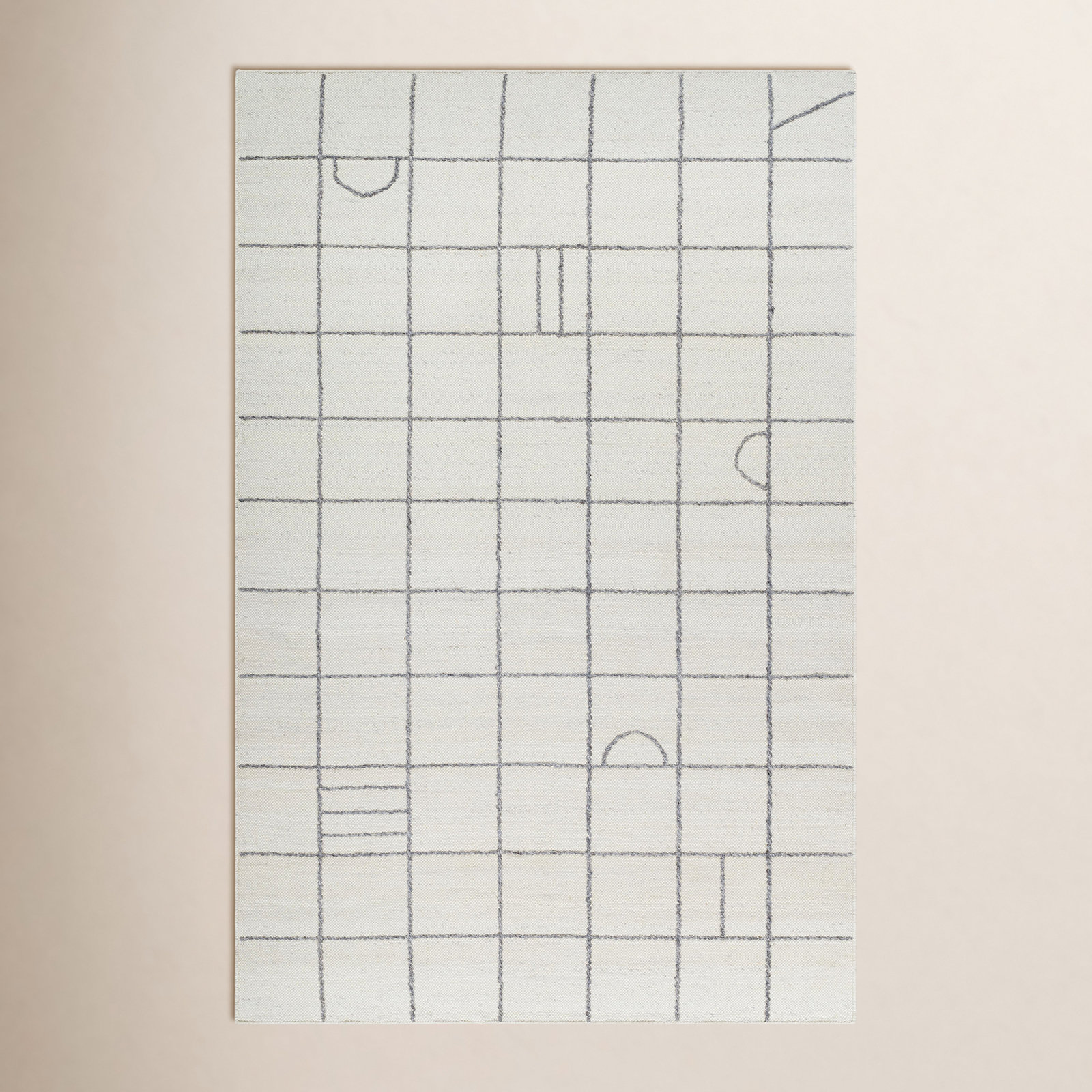 Loeb Flatweave Checkered Rug, Rectangle 8' x 10'