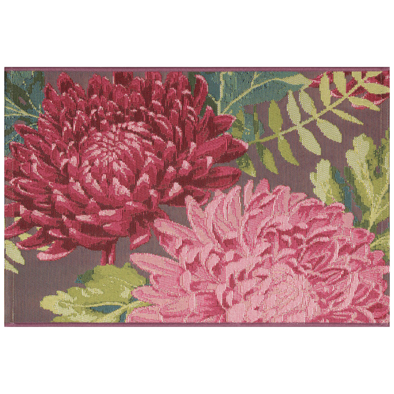 Bay Isle Home ™ Asenet Mums intérieur / extérieur, Rectangle 2 pi x 2 pi 10 po