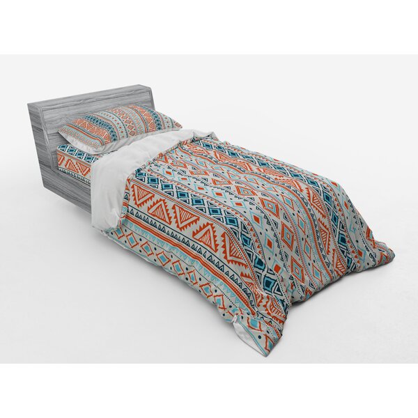 Ambesonne Eclectic Geometric Shapes Duvet Cover Set | Wayfair