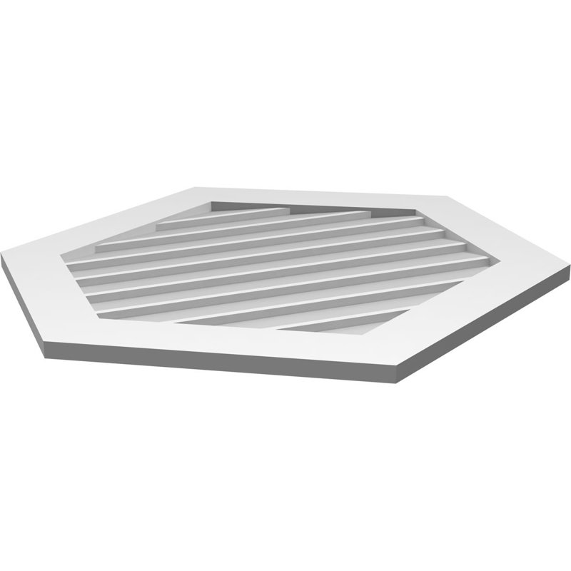 Ventilé vertical à pignon vertical 7/12 po, H 34 po x l 32 po x P 1 po