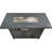 25''h X 42''w Steel Propane Fire Pit Table, 50000 Output, 8 Hours Burn, Push-button Ignition, Grey, Stainless Top 25'' H 42'' W Table With Lid, , Non Residential Use