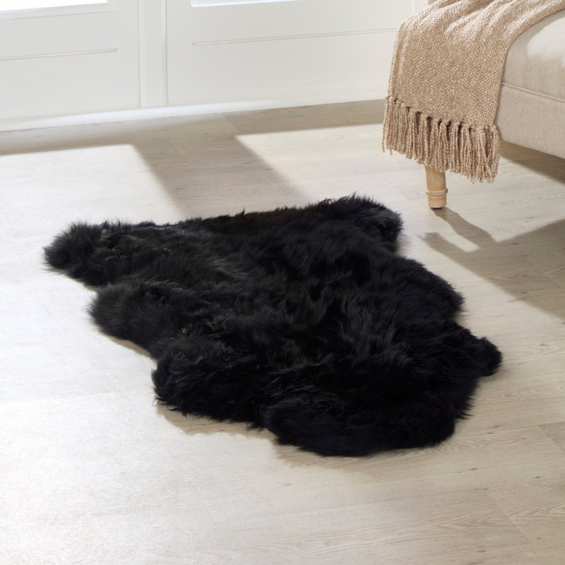 Olsson Solid Colour Sheepskin Area Rug, Novelty 60 x 120cm
