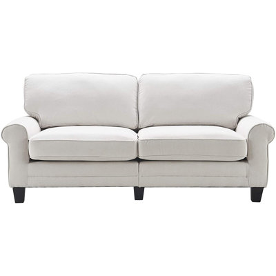 Copenhagen 78"" Sofa - Pillowed Back Cushions And Rounded Arms, Durable Modern Upholstered Fabric - Cream -  Onaway, DANTA-B07L9ZVHRD