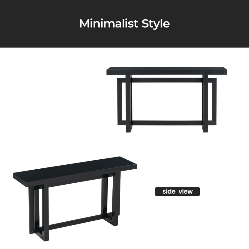 59.1'' Console Table, Black