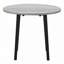 Ensemble de table de salle à manger, ensemble de 3 pièces, petit, abattant 35 po, cuisine, métal noir, stratifié gris, contemporain, moderne