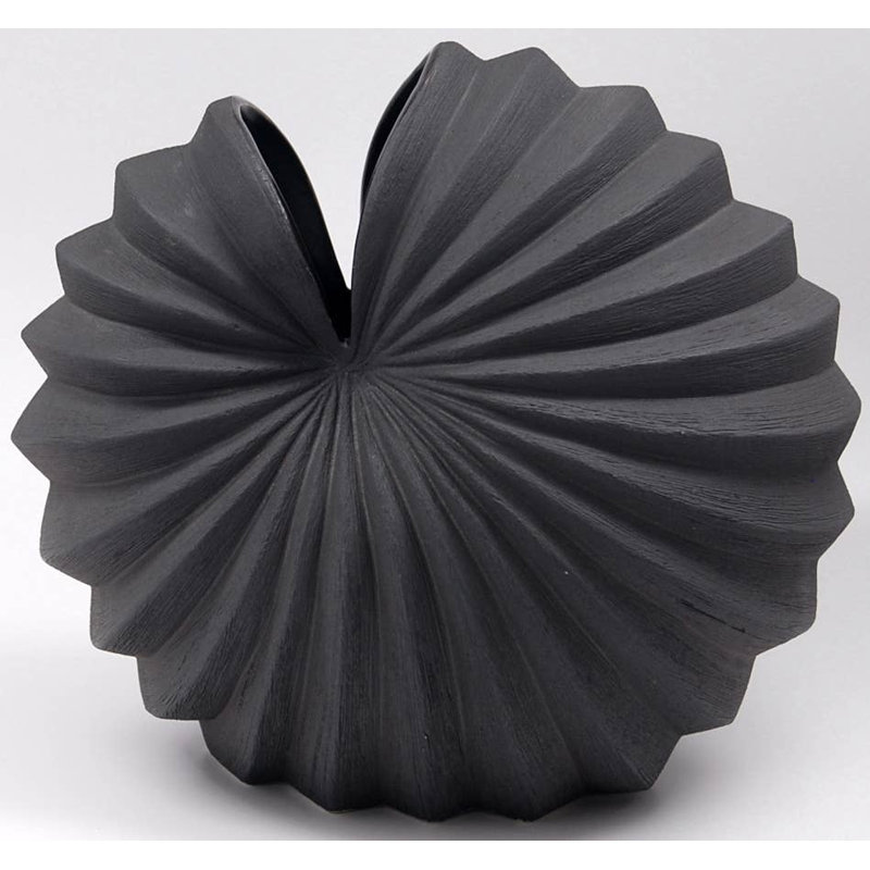 Vase de table Auggie, H 7,6 po x l 8,6 po x P 5 po, Noir