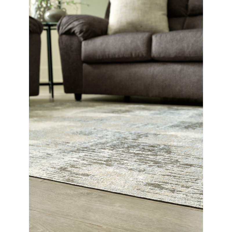 Orgito Washable Abstract Indoor Rug, Rectangle 7'10" x 10'