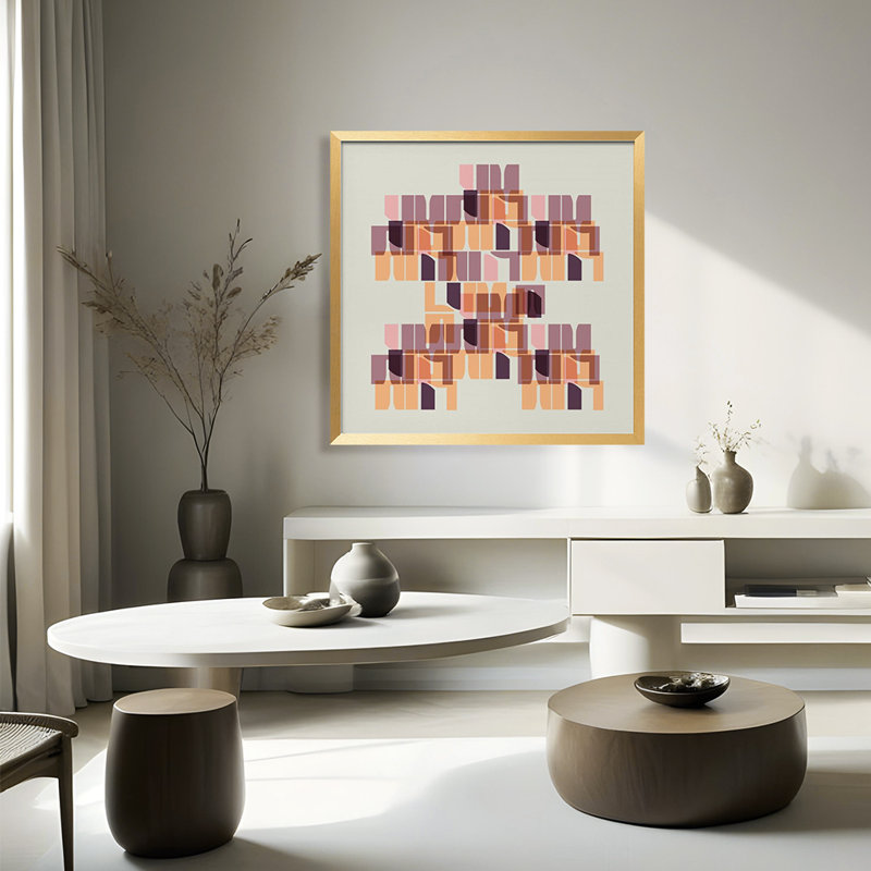 Abstract "Renfrew1" Framed Print Wall Art, 30" H x 30" W