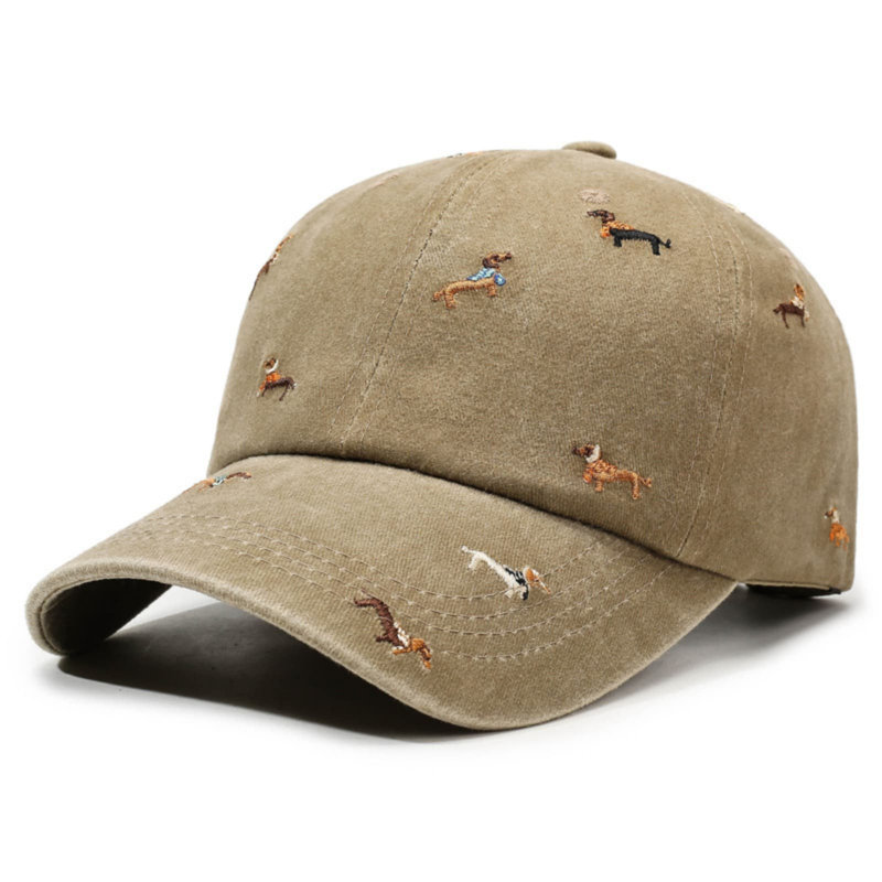 a hat Washed Soft-top Baseball Cap, D