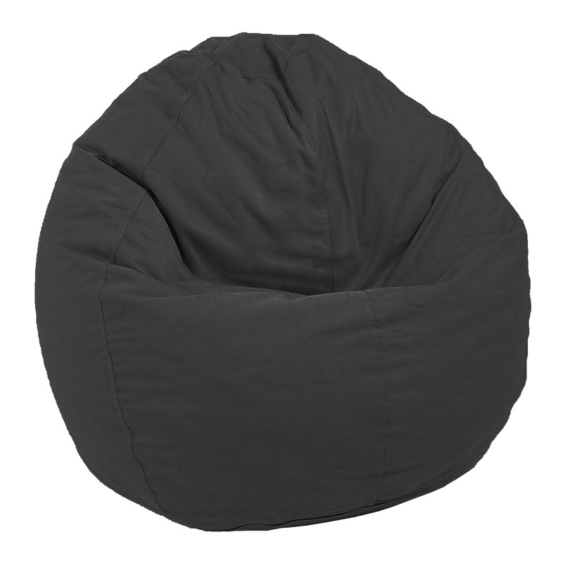 Fauteuil à billes en coton Comfy Bean, Noir