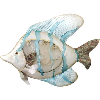 Décoration murale fait main en forme de poisson tropical