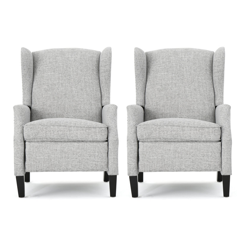 Fauteuil inclinable manuel Yedda, Tweed gris clair
