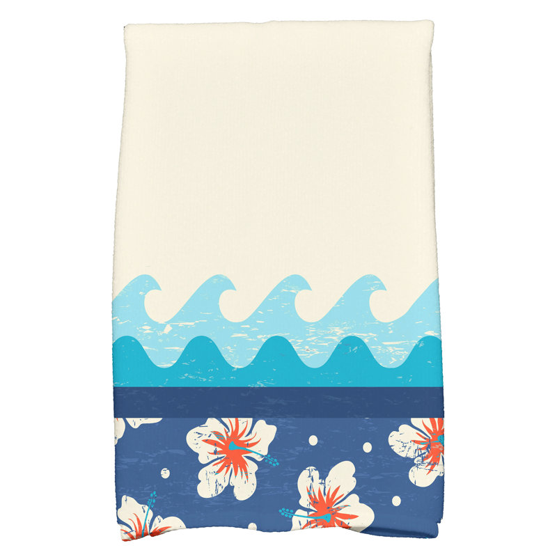 Essuie-mains à motif floral Williams, bleu