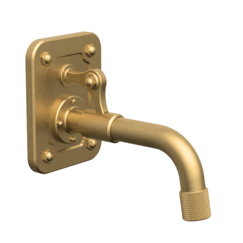 Argonaut Wall Mount Tub Spout, Chardonnay