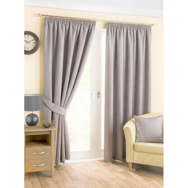 Diljeet Room Darkening Pair, Grey, 117 W x 183 D cm