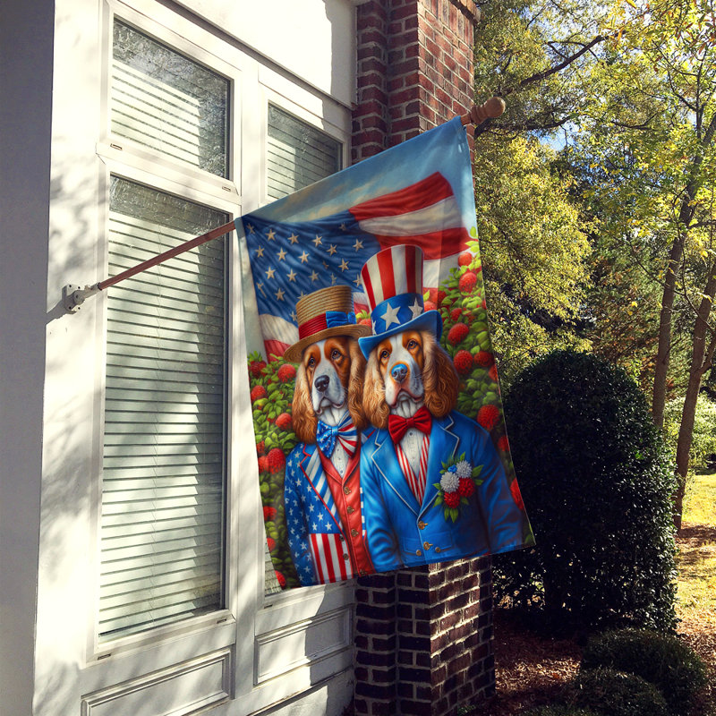 All American House Flag, Brown Clumber Spaniel