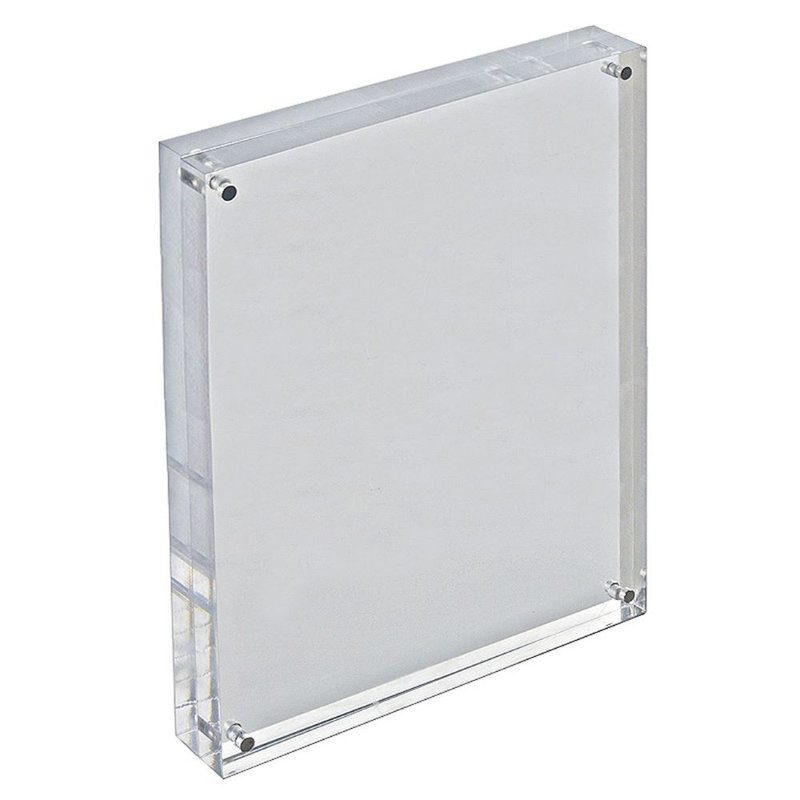 Classic Silver Acrylic Tabletop Floating Photo Frame 8.5" x 11"