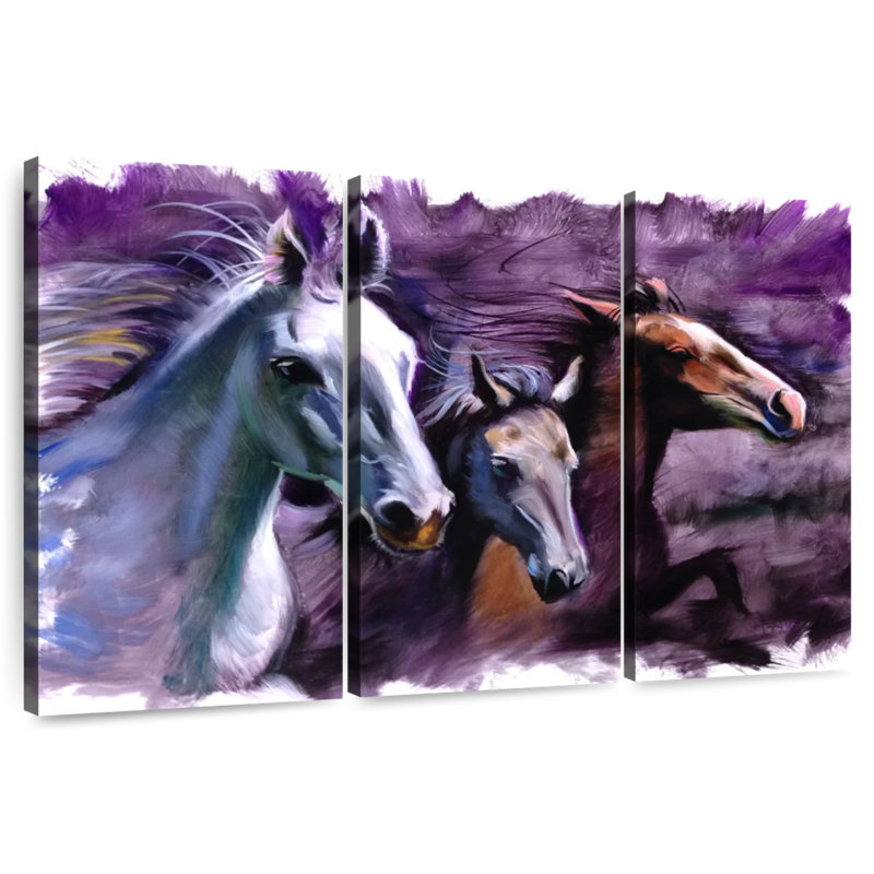 Brampt 3 Horses, 20" H x 33" W