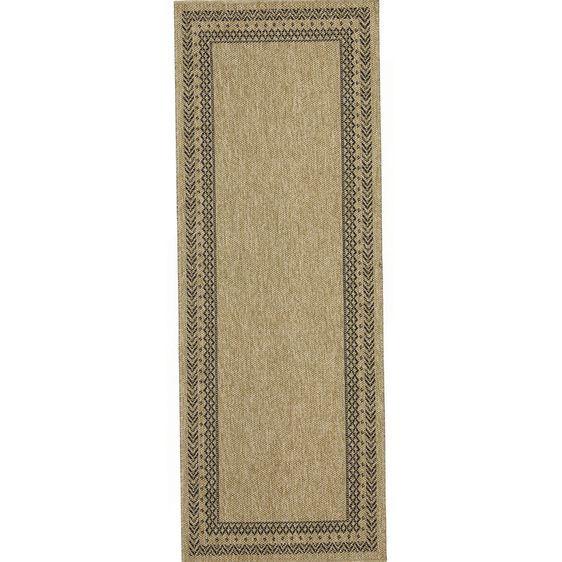 Earth Black Indoor/Outdoor Area Rug, Runner 2'7" x 7'3"