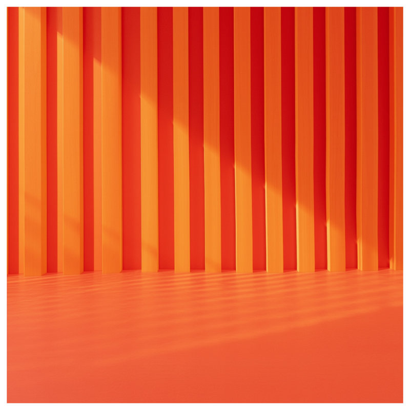 Orange Vertical Stripes Bath Mat, 24in W x 17in L