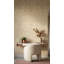 Papier peint neutre en toile damassé beige et crème-719824412