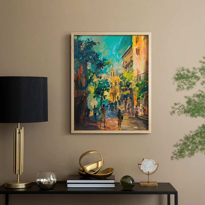 «LANDSCAPES Series CCCCLIV», reproduction encadrée - bois massif, H 30 po x l 24 po, Naturel