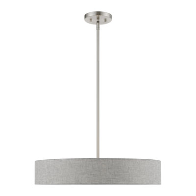 Lustre cylindrique 1 lumière à abat-jour Silke