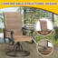 Ensembles de salle à manger pivotants d'extérieur 5 pièces, chaises de patio à cadre en métal rotatif à 360 ° avec tissu Teslin épaissi, chaises de salle à manger d'extérieur avec accoudoirs pour terrasse et cour arrière-1484077072