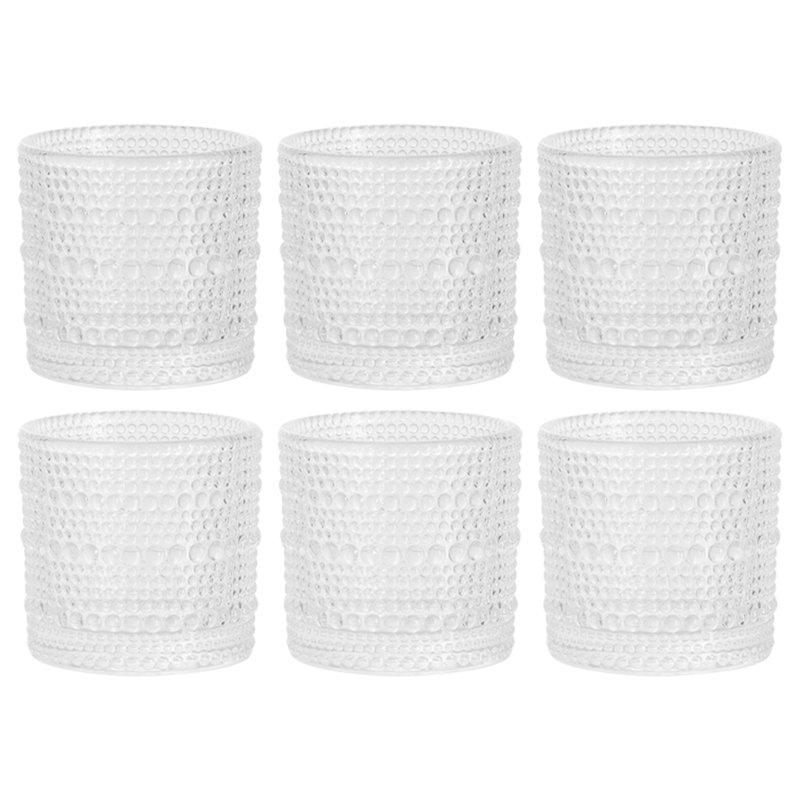 Ensemble de six verres à liqueur Halo, Clair