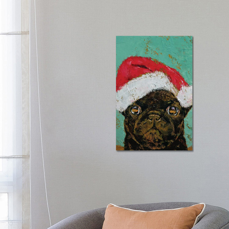 Christmas Pug by Michael Creese - Wrapped Canvas Print, 66.04 cm H x 45.72 cm W x 3.175 cm D