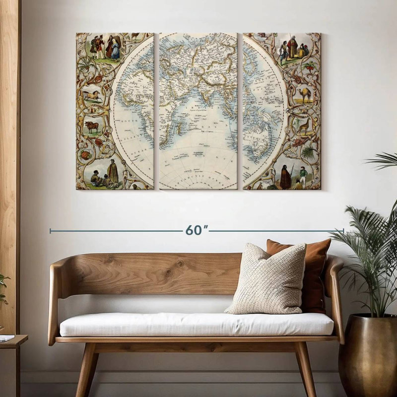Keiri World Atlas, 32" H x 50" W