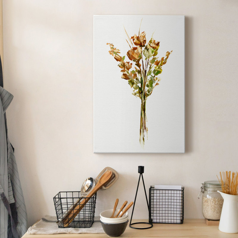 Autumn Roses Hand-Stretched Canvas Print, 14" x 14"