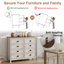 Ensemble de chambre à coucher 3 pièces et 2 tables de chevet Rilynn