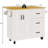 43" Rolling Kitchen Island with Storage and Drop Leaf