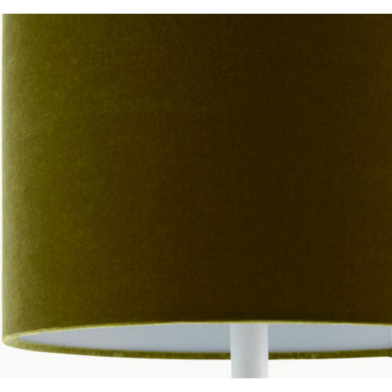 Elaine Table Lamp, White,  Dark Green, 27" H x 13" W x 15" D