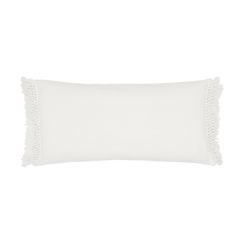 Keta Rectangular Cotton Pillow Cover & Insert, Dove