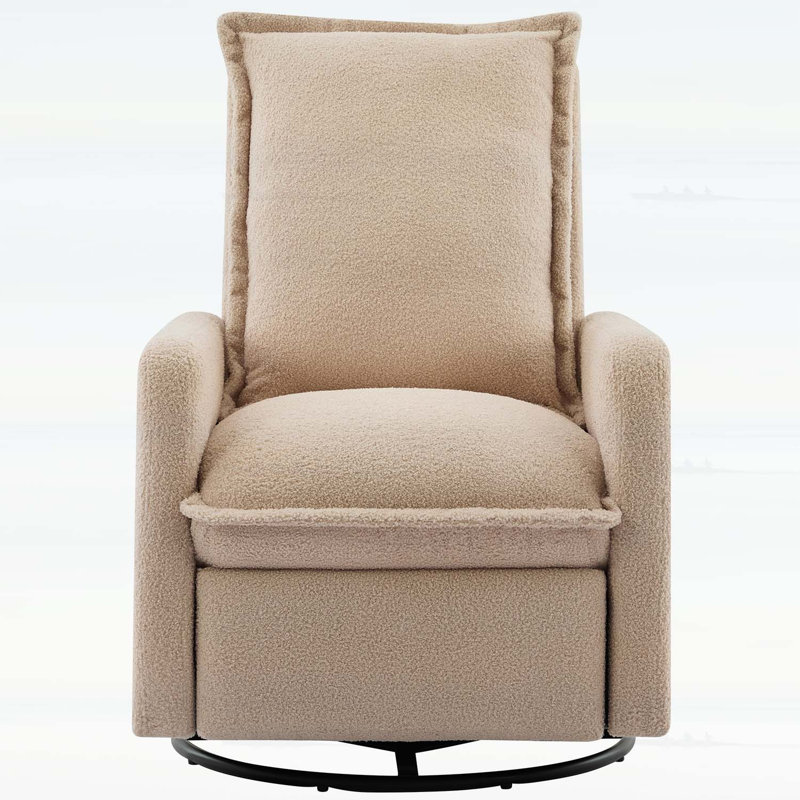 Swivel Rocker Recliner Chair with Gliding Motion, Oatmeal