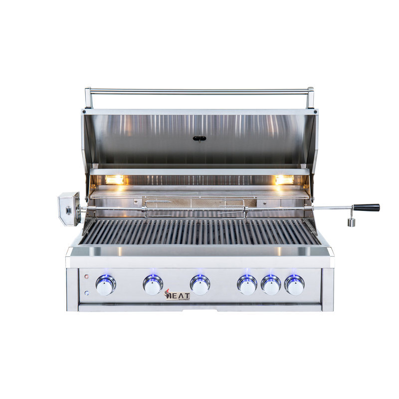 Heat By Cambridge 5 - Burner Built-In Gas Grill, Liquid Propane Gas