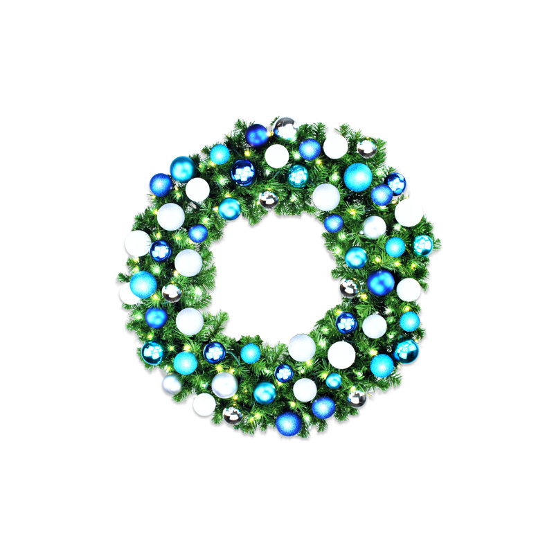 Couronne lumineuse, H 8 po x l 48 po x P 48 po, Bleu