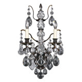 Bordeaux 2 Light 11.5in x 21.5in Wall Sconce in Etruscan Gold with Clear Heritage Handcut Crystals
