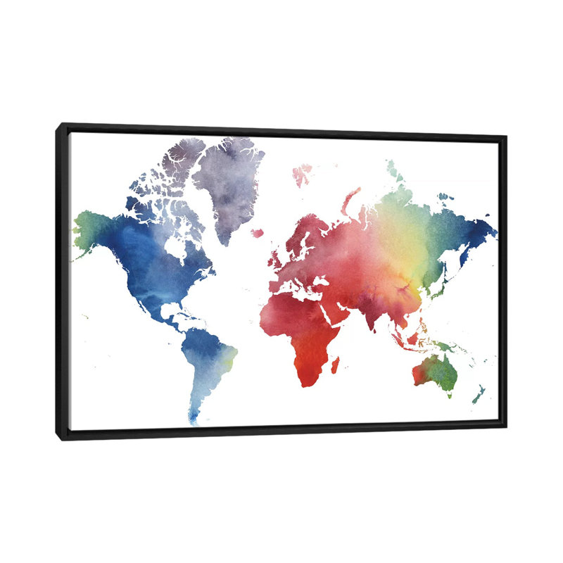 « arc world », impression sur toile, H 18 po x l 26 po x P 1,5 po, Toile avec cadre noir