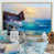 Toile naturelle avec cadre flottant
