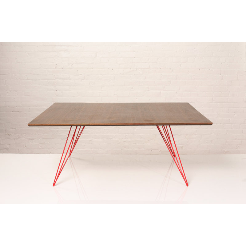 Table basse Williams, Rouge, H 18 po x L 46 po x l 40 po, Noyer