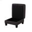 Repose-pieds carré en bois de style contemporain avec pieds en bois et salon principal-117205615