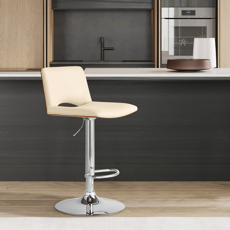Tabouret de bar Sobieski, Crème, Argent